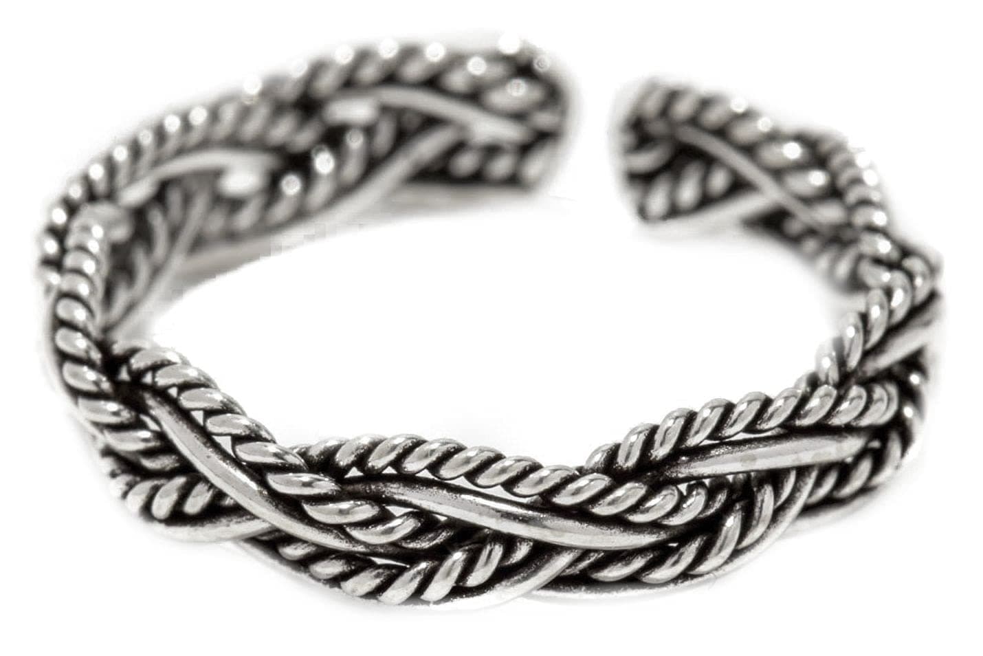 Windalf Zehen-Ring SOPHY 3 mm Zopf Muster Midi Ring Sommer-Schmuck 925 Sterlingsilber