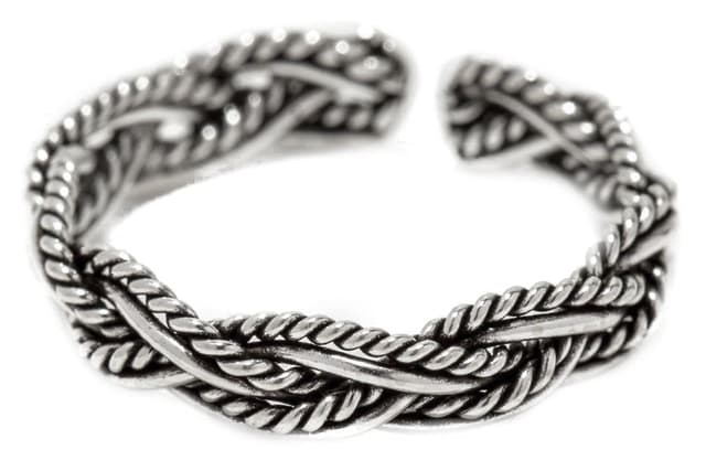 Windalf Zehen-Ring SOPHY 3 mm Zopf Muster Midi Ring Sommer-Schmuck 925 Sterlingsilber
