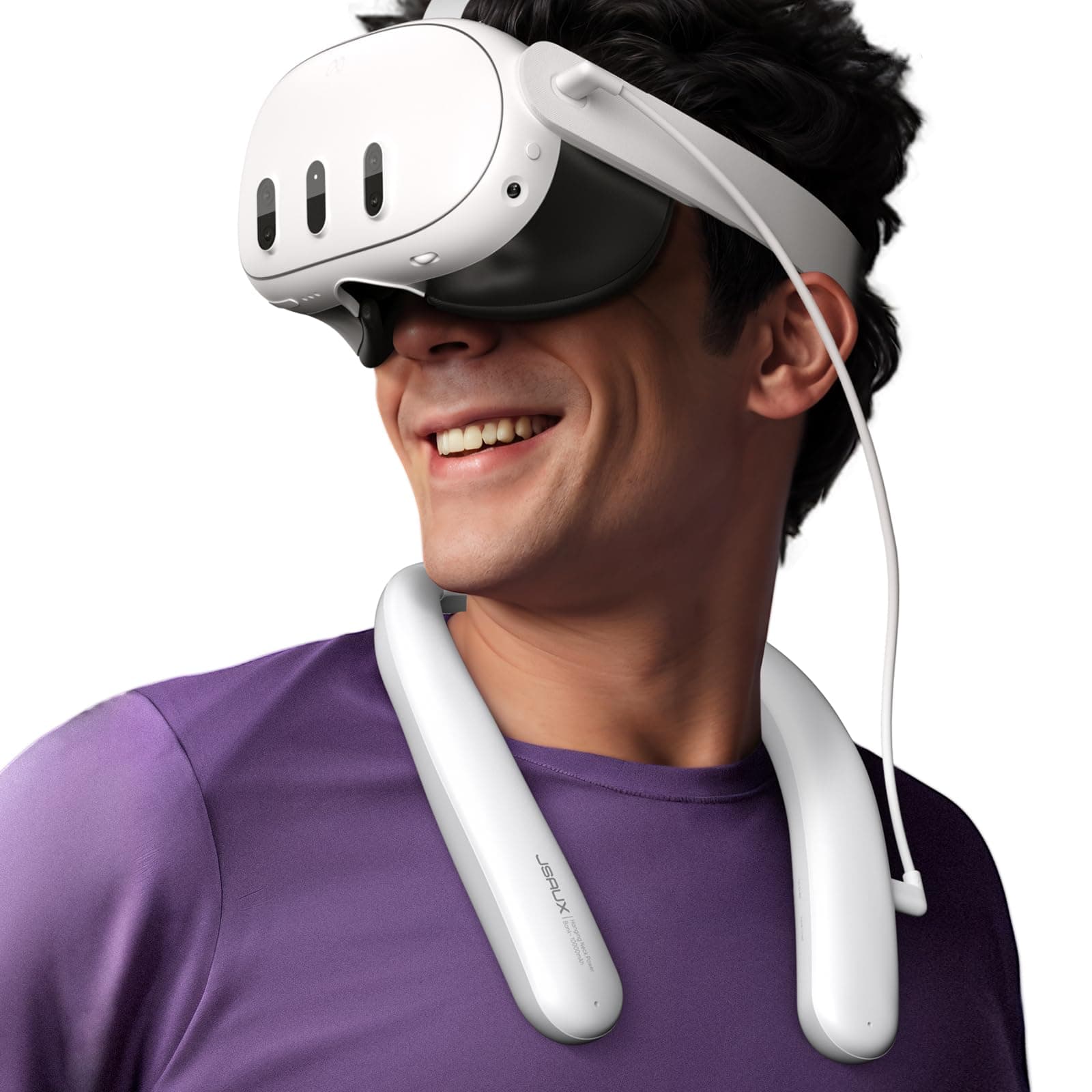 JSAUX Akku-Pack für Oculus Quest 3 2, 10000mAh PD Schnellladegerät Akku-Pack (Extra 4-6 H Spielzeit), VR Extend Power Zubehör, Kompatibel mit Oculus Quest 2, Meta Quest 3, PSVR 2, Pico 4 und mehr