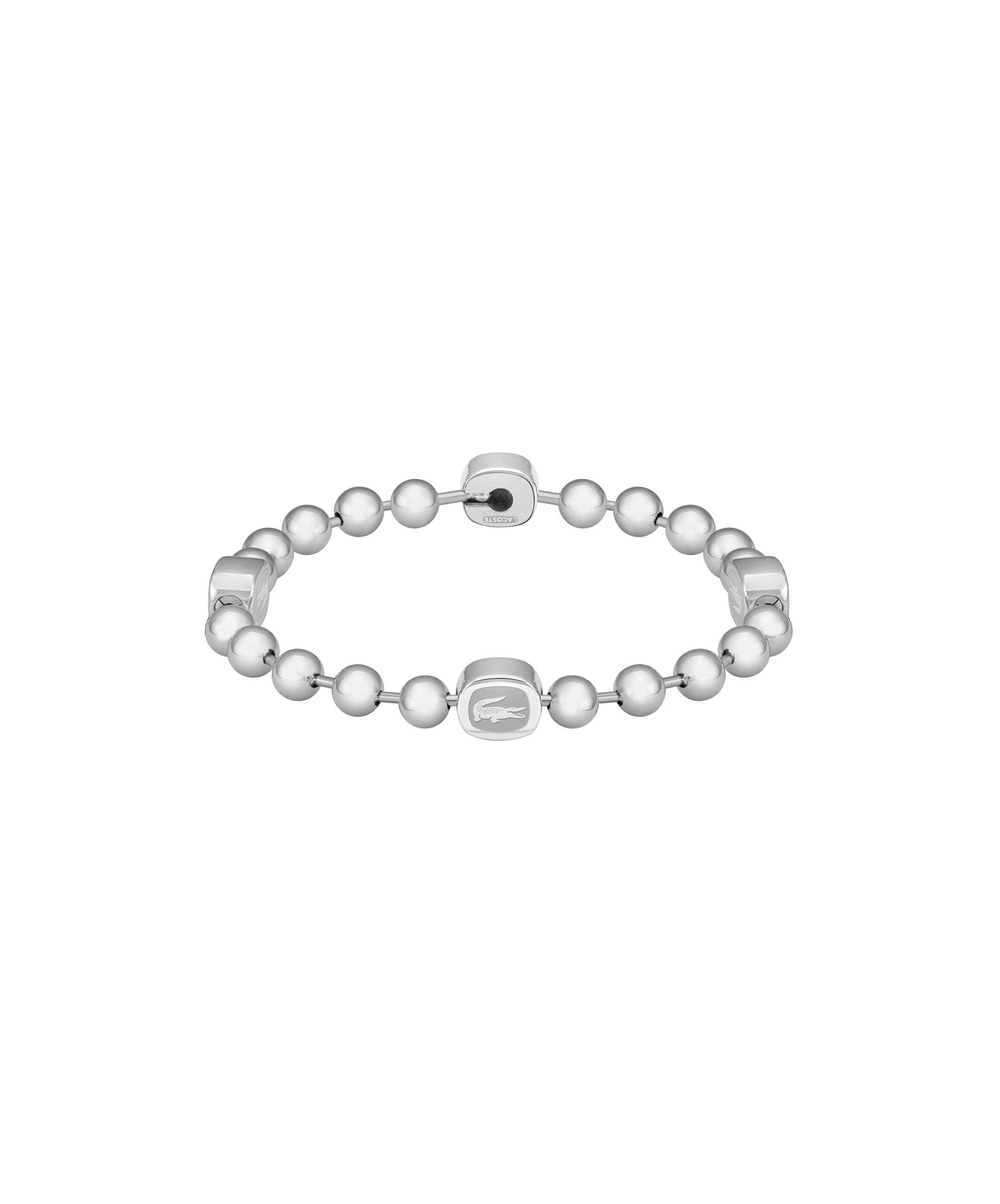 Lacoste Armband mit Schmuckperlen für Herren Kollektion VIGOR aus Edelstahl und Gelbgold Silver