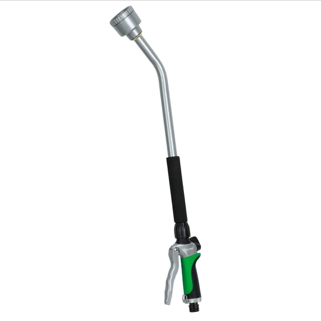 RESTMO Langer Gießstab, 61cm langer Gartenbrause mit voller, sanfter Dusche und Durchflusskontrolle, strapazierfähiger Metallschlauch für hängende Körbe, Sträucher, Pflanzen, Blumen und Rasen, Grün 61cm Grün