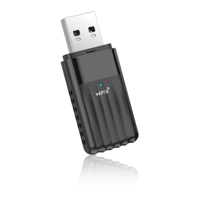 WONLINK WLAN Stick für PC, 900Mbps WiFi 6 (802.11ax) WLAN USB-Adapter mit Bluetooth 5.3, Dual-Band, OFDMA+MU-MIMO, Eingebaute Antenne, Kompatibel mit Windows 11/10, WPA3 (Schwarz)