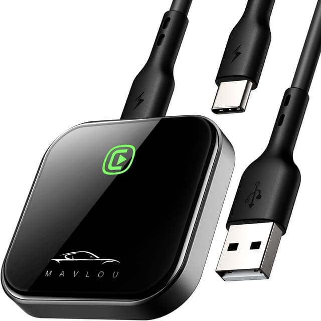 Carplay Wireless Adapter für iPhone, Superschnelle & Stabil Carplay Dongle, Konvertieren Sie Wired CarPlay zu Wireless, Plug & Play OTA-Upgrade, für iOS 10+ & Autos mit Wired CarPlay (Black Gray)