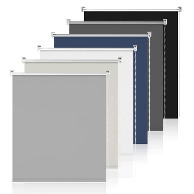 Verdunklungsrollo Verdunkelungsrollo Rollos ohne Bohren Hellgrau B55 x H210cm-Stoffbreite 50cm Klemmfix Rollo Innenrollo für Fenster ohne Bohren B55 x H210 cm Hellgrau