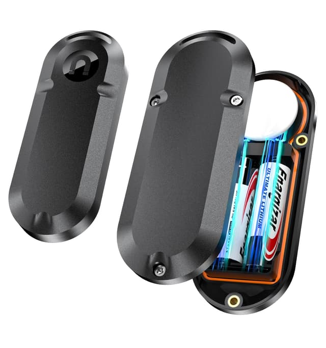 10-jährige Lebensdauer der Lebensdauer für Lufttag 2-Pack, langletzter Schutz der Batterie, wasserdichtem Halter für Luft-Tag verwendet AA-Batterien-14x mehr Kapazität als CR2032, 3 Mount-Lösungen 2Pack