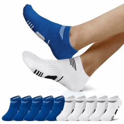 NUOZA 10 Paar Sneaker Socken Herren Damen Sportsocken Kurze Laufsocken Atmungsaktive Baumwolle Halbsocken Multipack 35-50