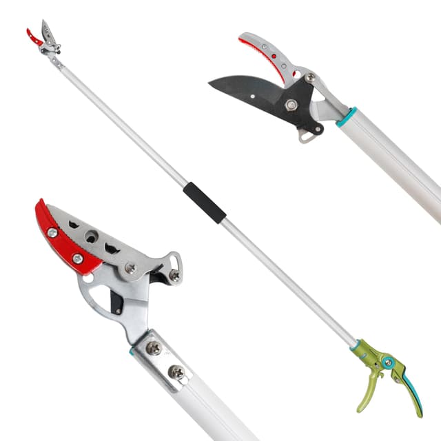 FLORA GUARD 1.3m Baumschere mit Feststellvorrichtung, schneidet Äste mit einem Durchmesser von bis zu 1/2 Zoll,leichter Früchtepflücker mit 180-Grad-drehbarem Griff 1,3 M