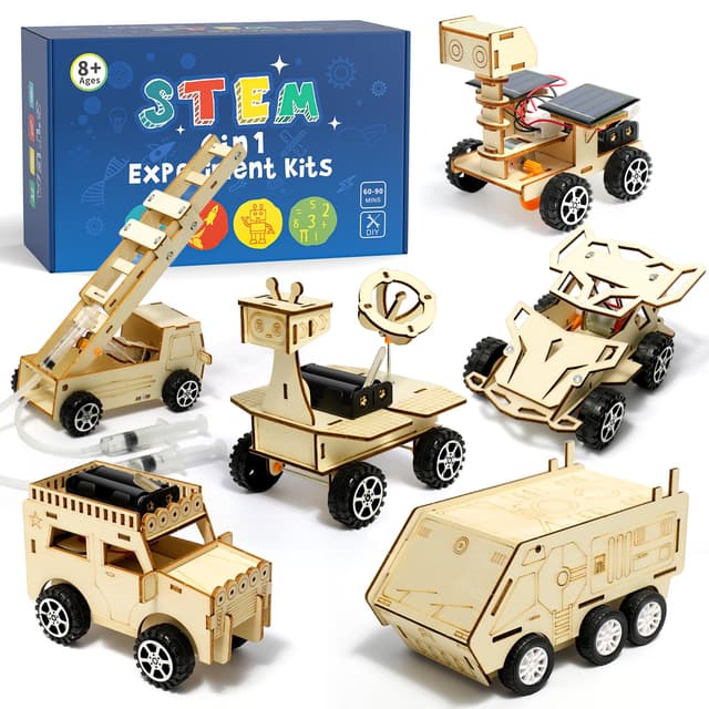 Experimente für Kinder ab 8 9 10 11 12, Auto Elektronik Baukasten, Experimentierkasten, Elektro Baukasten, Holz Auto Bausatz Kinder Spielzeug Geschenke ab 8-14 Jahre Jungen