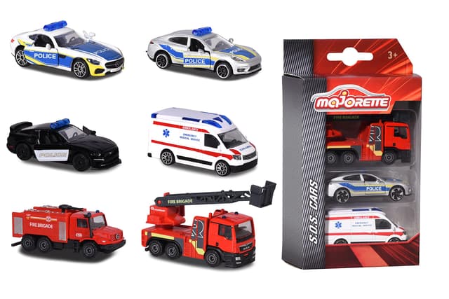 Majorette SOS Set 3 Fahrzeuge Die Cast, Modell Überraschung, 3 Jahre, 212057261038