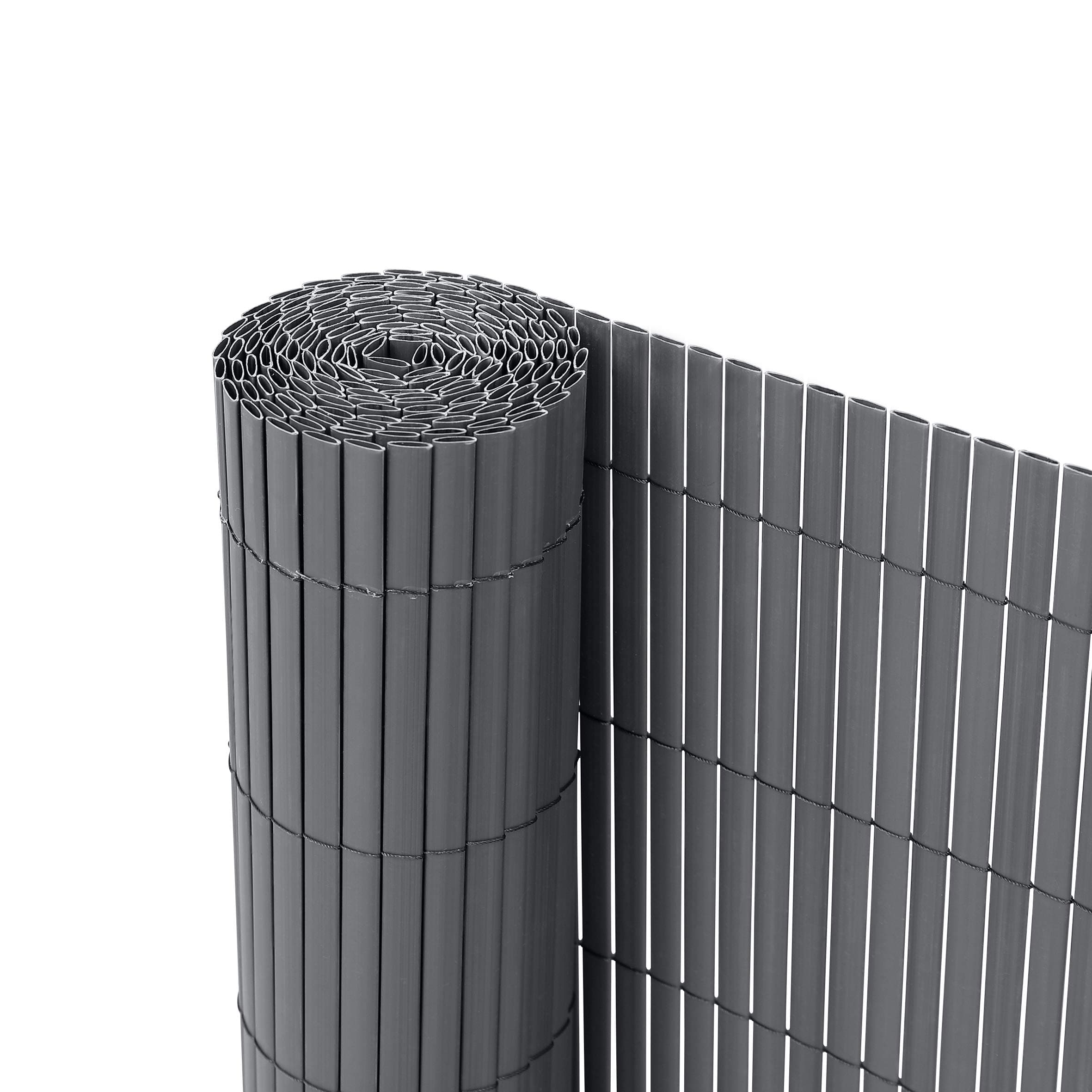 Ribelli® PVC Sichtschutzmatte Sichtschutzzaun Sichtschutz Zaun Balkon Windschutz (140 x 600 cm, Anthrazit) 140 x 600 cm Anthrazit