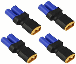 FLY RC 4 Stück XT60 Stecker auf EC5 Buchse Steckeradapter für LiPo Batterieanschlussadapter