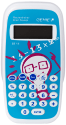 Genie BT11 Rechentrainer (Lernspiel; Mathe Lernen durch ca. 300.000 Aufgaben; Inkl. Taschenrechner-Funktion; Schutzdeckel) Single