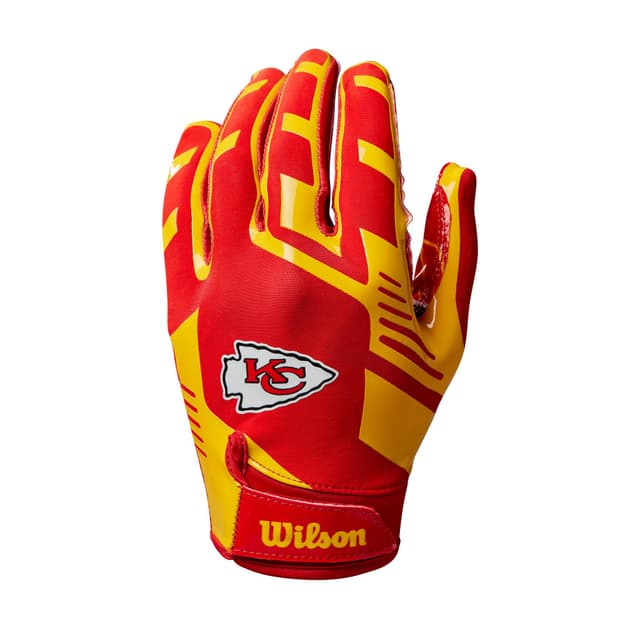 Wilson NFL Stretch Fit Fußballhandschuhe Kansas City Chiefs Adult Rouge / Jaune