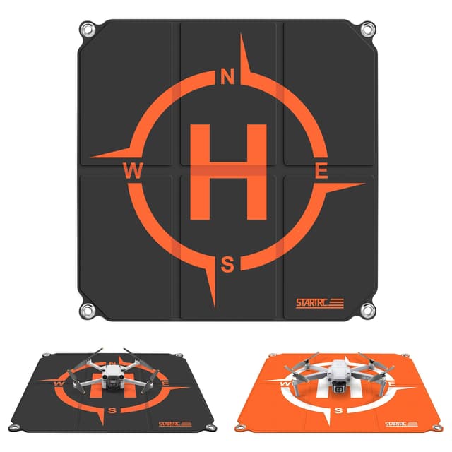 STARTRC Drohnen Landeplatz,Universal schnell faltbar Landeplattform für DJI Neo/Mini 4 Pro/Mini 4K/Air 3S/Avata 2/Mini 3 Pro/Mini 2 SE/Mavic Air 3/Mavic 2/Holy Stone/FPV Drohne(22-inch/55cm) 50CM