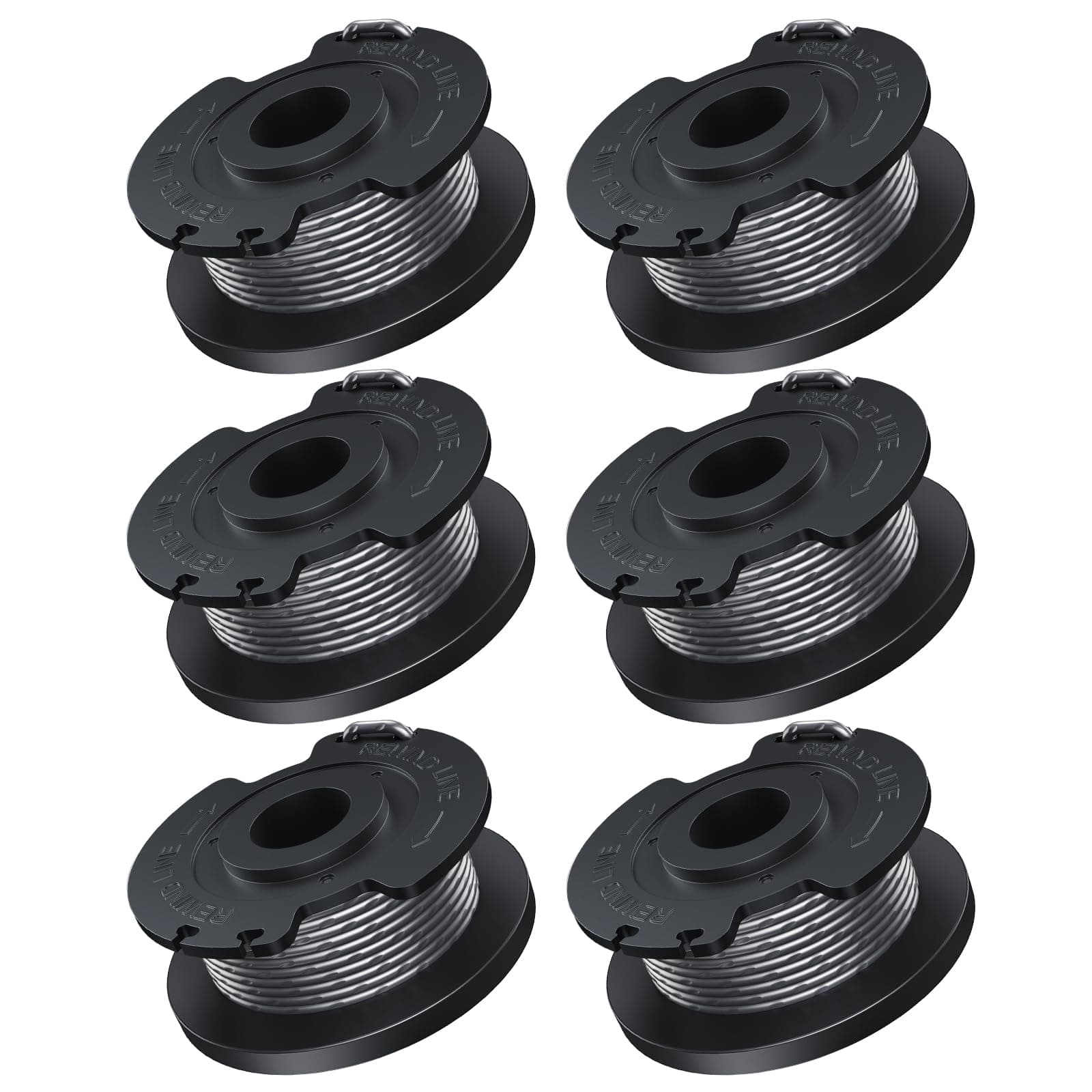 Ø1,6 mm-5m Länge Ersatzspule Kompatibel mit Bosch Geeignet für Akku Rasentrimmer EasyGrassCut,Enthält 6 Stück F016800569 Fadenspule 6 Fadenspules