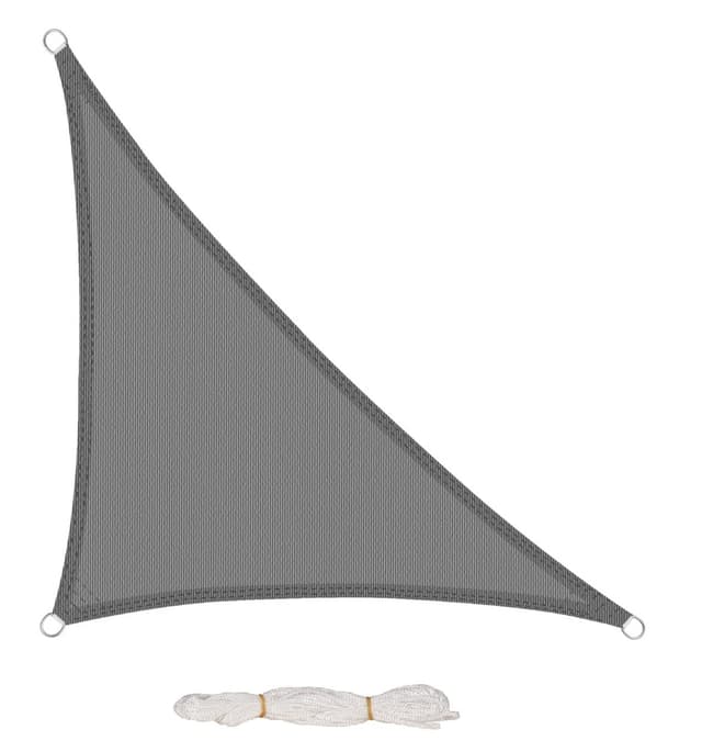 EUGAD Sonnensegel, dreieckig, 2,5 x 2,5 x 3,5 m, UV-Schutz, Sonnensegel, dreieckig, atmungsaktiv, aus HDPE 200 g/m², Grau, 0181ZYF 2,5 x 2,5 x 3,5 m (Lot de 1) Rechteckiges Dreieck Grau