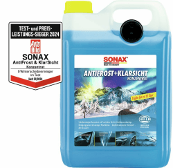 SONAX AntiFrost+KlarSicht Konzentrat (5 Liter) Scheibenreiniger-Konzentrat mit Frostschutz für die Scheibenwaschanlage | Art-Nr. 03325050 AntiFrost+KlarSicht Konzentrat 5 l (1er Pack) Angebot bei HelloDeals