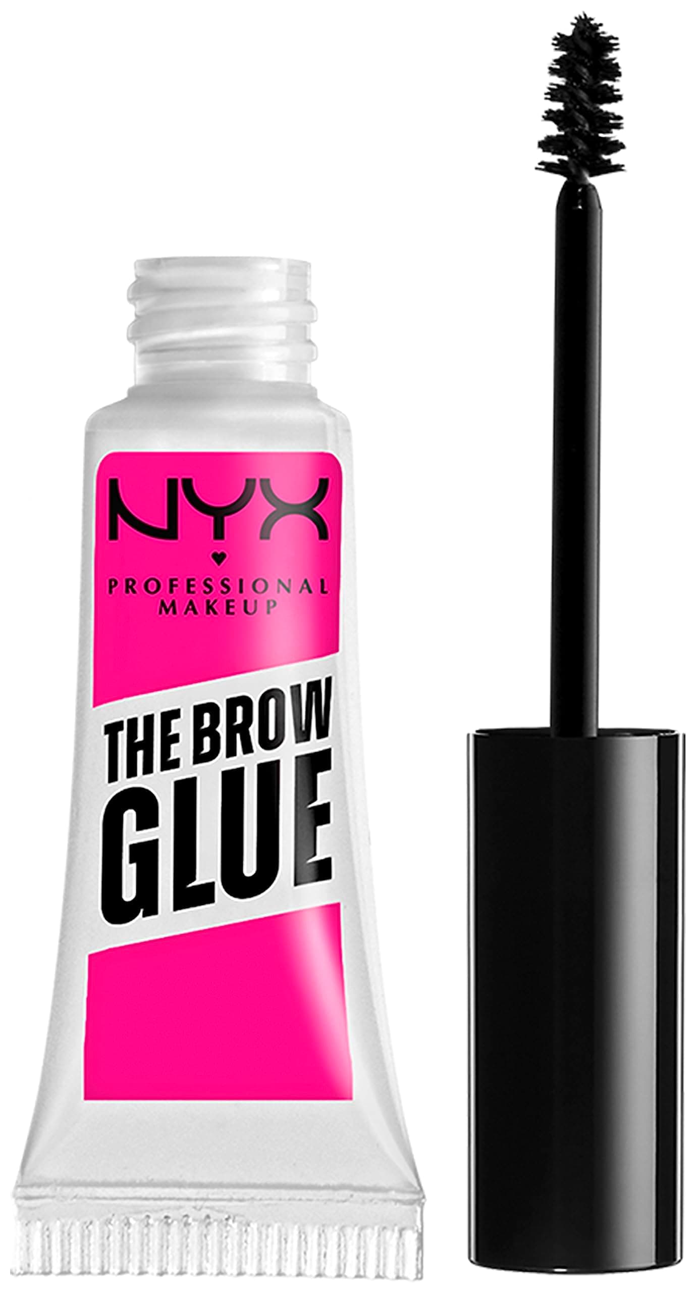 NYX Professional Makeup Brow Glue, Instant Brow Styler, Für Augenbrauen wie laminiert, Transparent Transparent 1 stück (1er Pack)