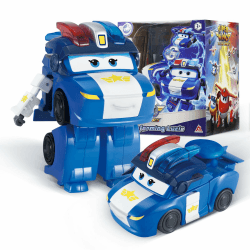 Super Wings Transformations-Flugzeug Supercharged Lucie, ca. 12,7 cm große Spiel-Figur für Kinder, Spielzeug-Flugzeug und Roboterfigur für 3+ Jahre Alten Jungen Mädchen, 5 in