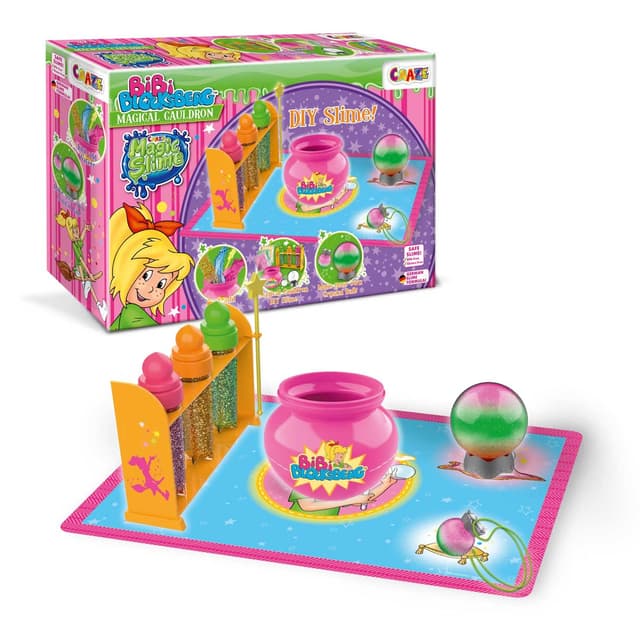 CRAZE MAGIC SLIME Schleimlabor Bibi Blocksberg DIY Schleim Spielset Glitzer-Schleim im Kessel zum Selbermachen 25123