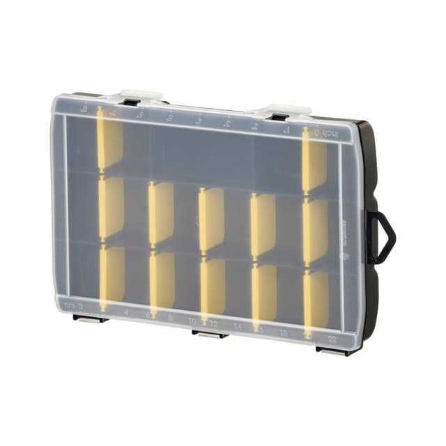 STANLEY Organizer Sortimentskasten Werkstatt (Aufbewahrungsbox für Zubehör und Kleinteile aus schlagfestem Polypropylen, 17 Fächer mit entfernbaren Trennwänden, eingebautes Lineal) STST81680-1 17 Fächer Single