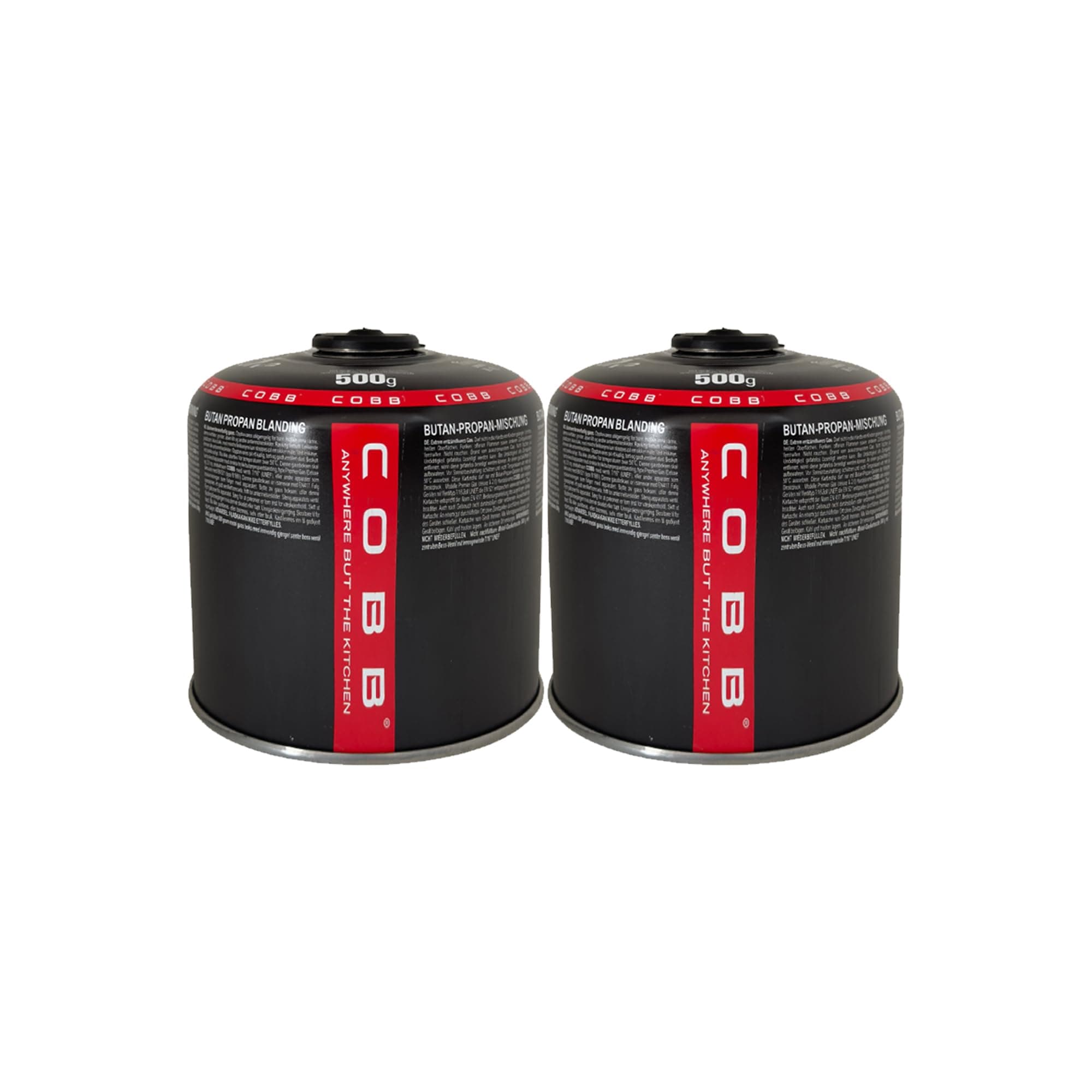 Campingman 2 Stück Gaskartusche 500g Butan Gas Schraubkartusche mit Schraubventil Universal Butangas Brennstoffflaschen Campingas für Gaskocher Gasheizung (2)