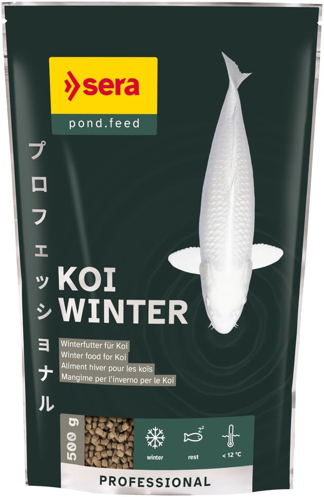 sera KOI Professional Winterfutter 500 g unter 12°C Spezial Koifutter für Koi & andere wertvolle Teichfische, Futter mit sehr hoher Futterverwertung, geringere Wasserbelastung & damit weniger Algen 500 g (1er Pack)