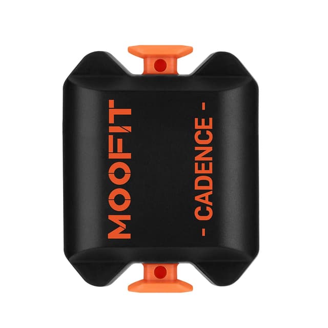 moofit Geschwindigkeitssensor und Trittfrequenzsensor, Bluetooth & ANT+ Kabelloser Geschwindigkeits, Distanz und Trittfrequenzsensor mit IP67 Wasserdichter Low Energy Technologie, Orange