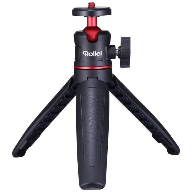 Rollei Ministativ Comfort Desktop, Tischstativ mit 360° Kugelkopf für DSLR DSLM & Kompakt-Kameras Mini Stativ Tragbar 2-in-1 Kamerastativ Klein & Handy Stativ, Ministativ-Handystativ-Tischstativ-Klein Basisversion Ministativ