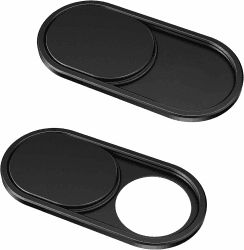CloudValley Metall Webcam Abdeckung, 0.6mm Ultra-Dünn Metall Slider Kamera Cover Zubehör für Laptop, MacBook Pro*, MacBook Air, iPad Air, Handy, Tablet, Mac, PC - 2Stück 0.6mm Ultra-Dünn 2Pcs Schwarz