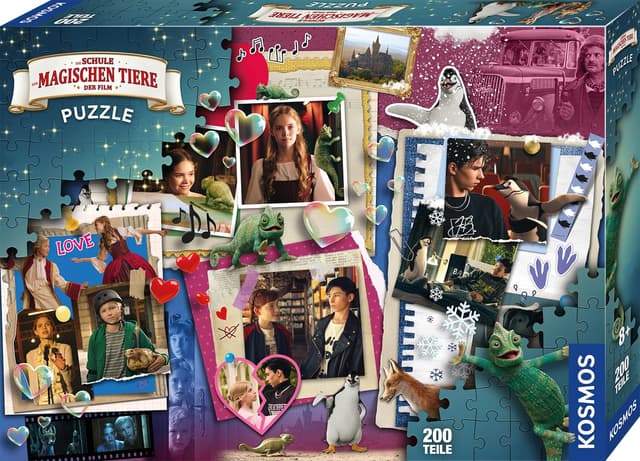 KOSMOS 684457 Die Schule der magische Tiere Puzzle zum Film, 200 Teile, Romance, Puzzle ab 8 Jahre für Mädchen und Jungen,