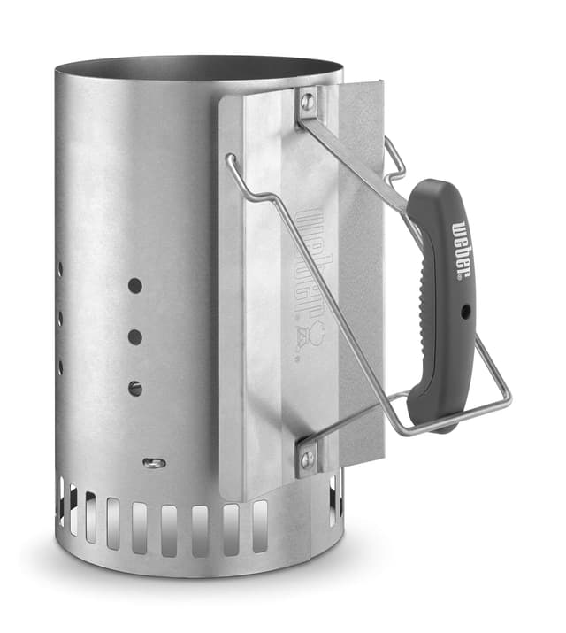 Weber Anzündkamin, Rapidfire Starter - Groß (32cm Höhe), kompakter Grillanzünder mit zwei Griffen, für alle Holzkohlegrills ab Ø 47cm, Anzündhilfe für Holzkohle, Briketts - (7416)