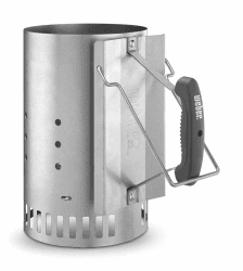 Weber Anzündkamin, Rapidfire Starter - Groß (32cm Höhe), kompakter Grillanzünder mit zwei Griffen, für alle Holzkohlegrills ab Ø 47cm, Anzündhilfe für Holzkohle, Briketts - (7416) Angebot bei HelloDeals