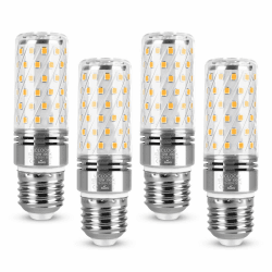 Vicloon LED Mais Glühbirnen, 12W E27 Mais Birnen mit 84 LEDs, 1400LM Entspricht 100W Glühbirnen, Warmweiß 3000K, Groß Abstrahlwinkel 360°, Kein Flackern, Led Leuchtmittel, 4er-Pack