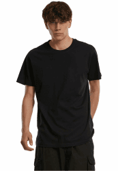 Build Your Brand Herren T-Shirt Round Neck, Männer Basic T-Shirt mit Rundhalsausschnit, Regular Fit, Baumwolle, Größen XS - 5XL Angebot bei HelloDeals