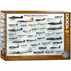 Eurographics 6000-0075 World War II Aircraft 1000 Piece Avioane Puzzle, bunt, Flugzeuggrau
