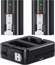 Jsoprtvr - 3.65V 6040mAh 2 Pack V4 Batterien und Ladestation für Ring Video Doorbell 2/3/3+/4, Stick Up Cam, Spotlight Camcorder akku