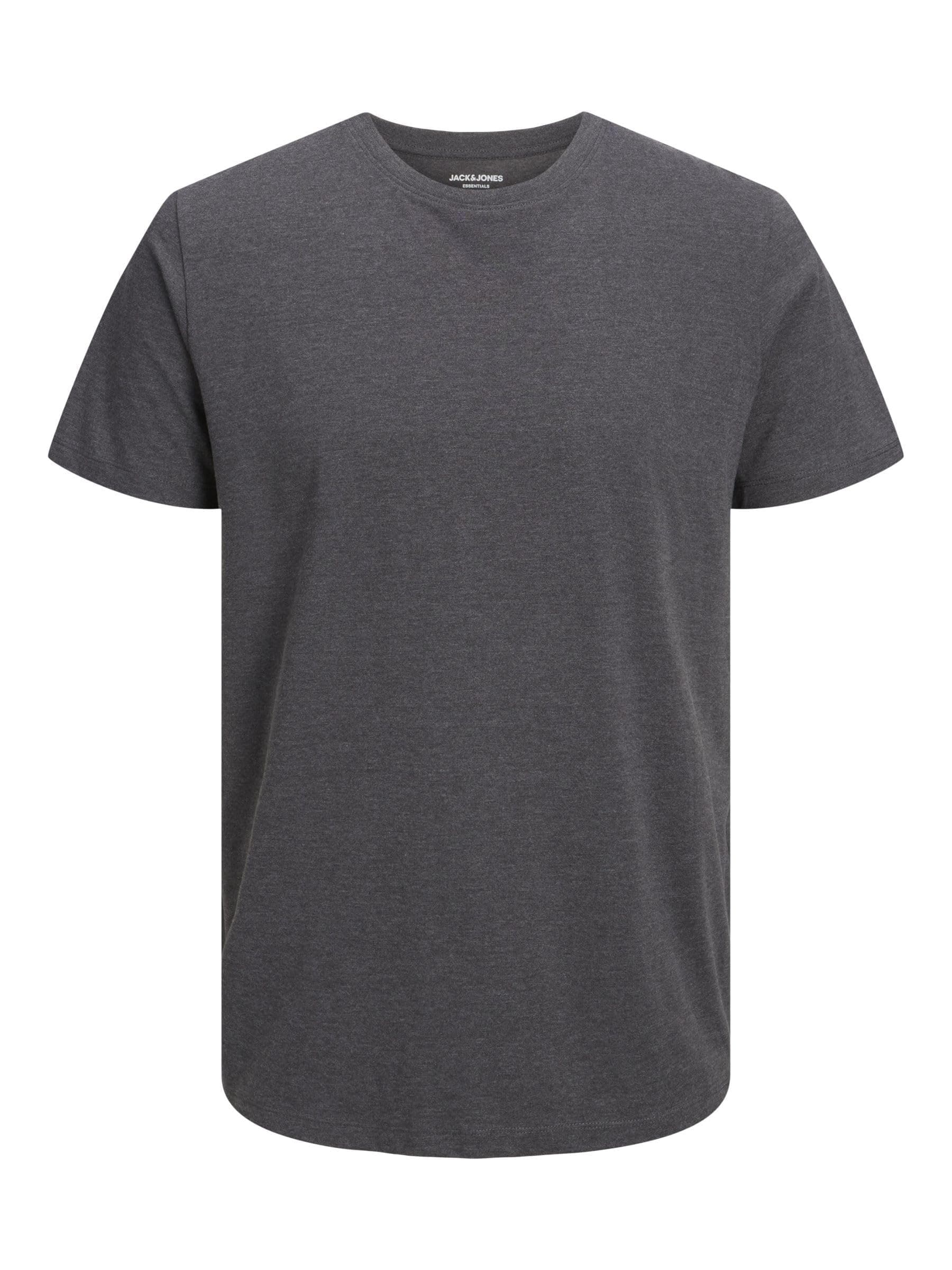 JACK & JONES Male T-Shirt Einfarbig T-Shirt XL Dark Grey Melange