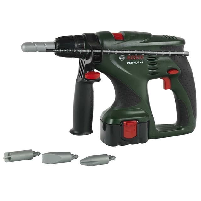 Theo Klein 8450 Bosch Schlagbohrmaschine I Schlagbohrer mit Rechts- und Linkslauf und auswechselbaren Aufsätzen I Maße: 29 cm x 15 cm x 4 cm I Spielzeug für Kinder ab 3 Jahren