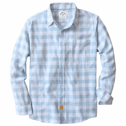Dubinik® Flanellhemd Herren Hemd Herren Langarm Kariert Baumwolle Kuscheliges Freizeithemden Herren Hemden mit Brusttasche L Creme Blaues Kariert