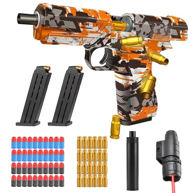 Spielzeug Pistole,Schaumstoff-Blaster,Kinder Pistole,Soft Foam Bullet Blaster Toy,Schaumstoff-Blaster Toy Gun,12+ Kindergeschenke