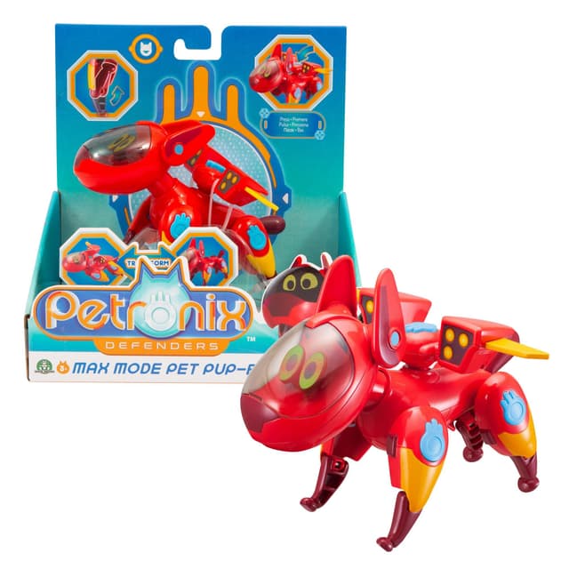 Giochi Preziosi Petronix Defender Pup-E, Mission Welpe mit mechanischer Funktion, Actionfigur 12 cm, verwandelbarer Superheld für Kinder ab 3 Jahren