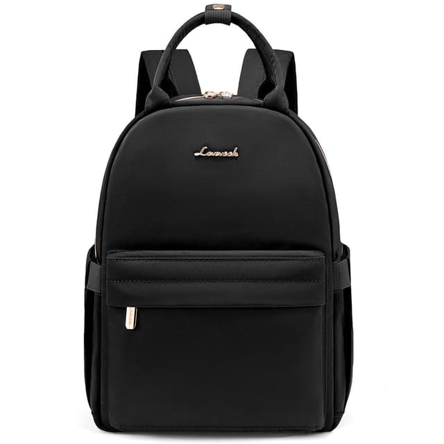 LOVEVOOK Kleiner Rucksack Damen Klein Cityrucksack Handtasche 2 in 1 Wasserdicht Tagesrucksack Mini Backpack Women Elegant Casual Daypack für Reise Freizeit Einkauf Arbeit 11 zoll Schwarz