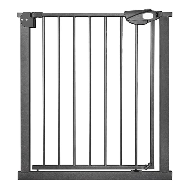 UISEBRT Treppenschutzgitter Ohne Bohren Türschutzgitter Kinder Treppengitter Türgitter Baby, 75-85cm breit, Selbstschließend, Einhändiges Öffnen Metall Gitter, Schwarz 75-85 cm