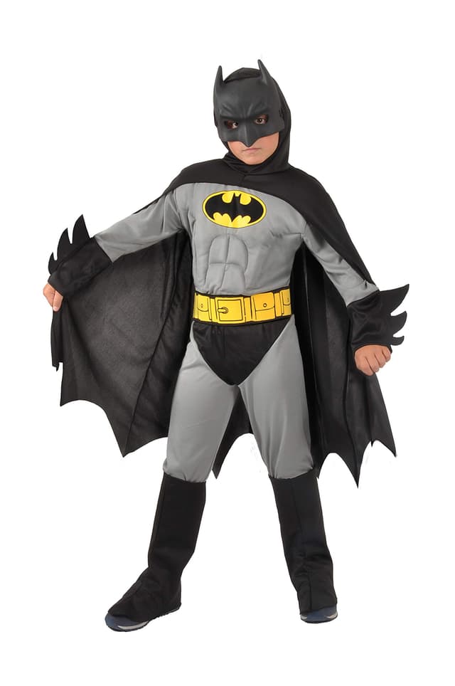 Ciao- Batman costume disguise boy official DC Comics with padded muscles