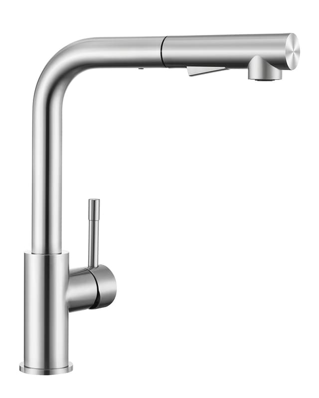 Sofetiy Wasserhahn Küche Ausziehbar, Küchenarmatur mit Brause Zwei Wasserstrahlarten, Hochdruck Armatur Küche, Spültischarmatur Edelstahl Gebürstet, Einhebel Mischbatterie Küche 360° Drehung Edelstahlfarbe