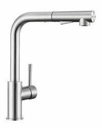 Sofetiy Wasserhahn Küche Ausziehbar, Küchenarmatur mit Brause Zwei Wasserstrahlarten, Hochdruck Armatur Küche, Spültischarmatur Edelstahl Gebürstet, Einhebel Mischbatterie Küche 360° Drehung Edelstahlfarbe