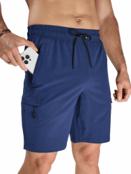 Arcweg Badehose Herren Lang Schnelltrocknend Badeshorts ohne Futter Sporthose Freizeit Shorts Männer Schwimmhose mit Reißverschlusstasche S-XXL