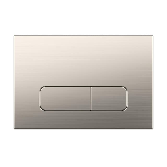 Wunderbad Drückerplatte Nickel Gebürstet Kompatibel mit Geberit Duofix Sigma/Delta/Basic, Betätigungsplatte für 2-Mengen-Spülung (Nickel Gebürstet)