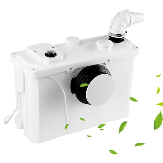 Herrselsam 700W Schmutzwasserpumpen 4/1 Hebeanlage Fäkalienpumpe 190L/min Kleinhebeanlage Haushaltspumpe Fäkalienhebeanlage für WC, Dusche, Waschbecken